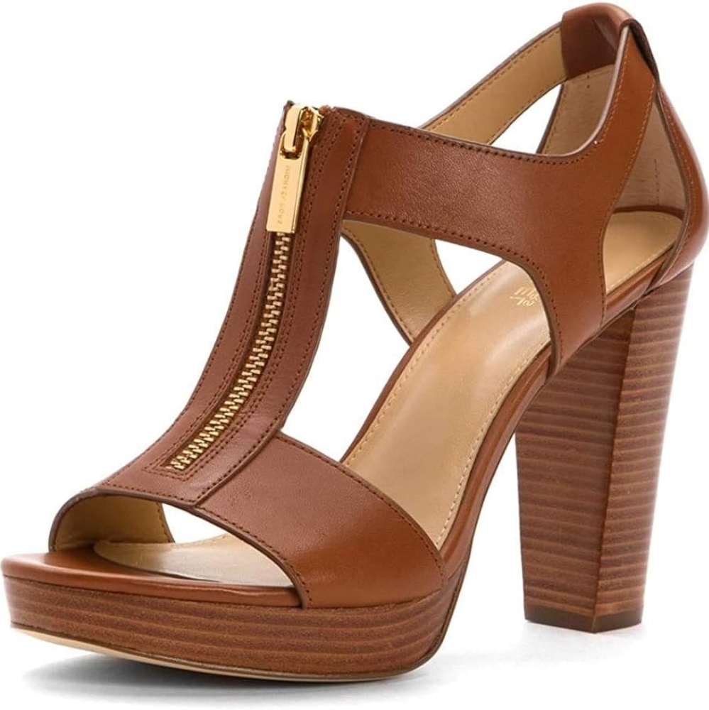 MICHAEL Michael Kors Tan Leather Platform Sandals
